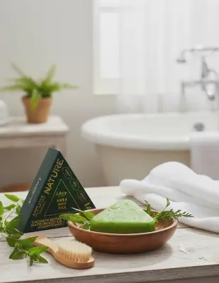 Picture of Nature Shampoo Bar for Soft Silky Shiny Smooth Dandruff free long hair - Green