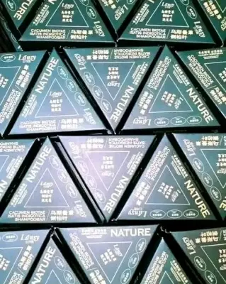 Picture of Nature Shampoo Bar for Soft Silky Shiny Smooth Dandruff free long hair - Green