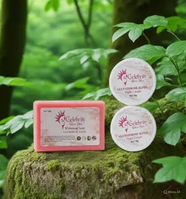 Picture of Celebrity Glow Skin Glutathione Super Whitening Combo Set (Soap,Day Cream,night cream)