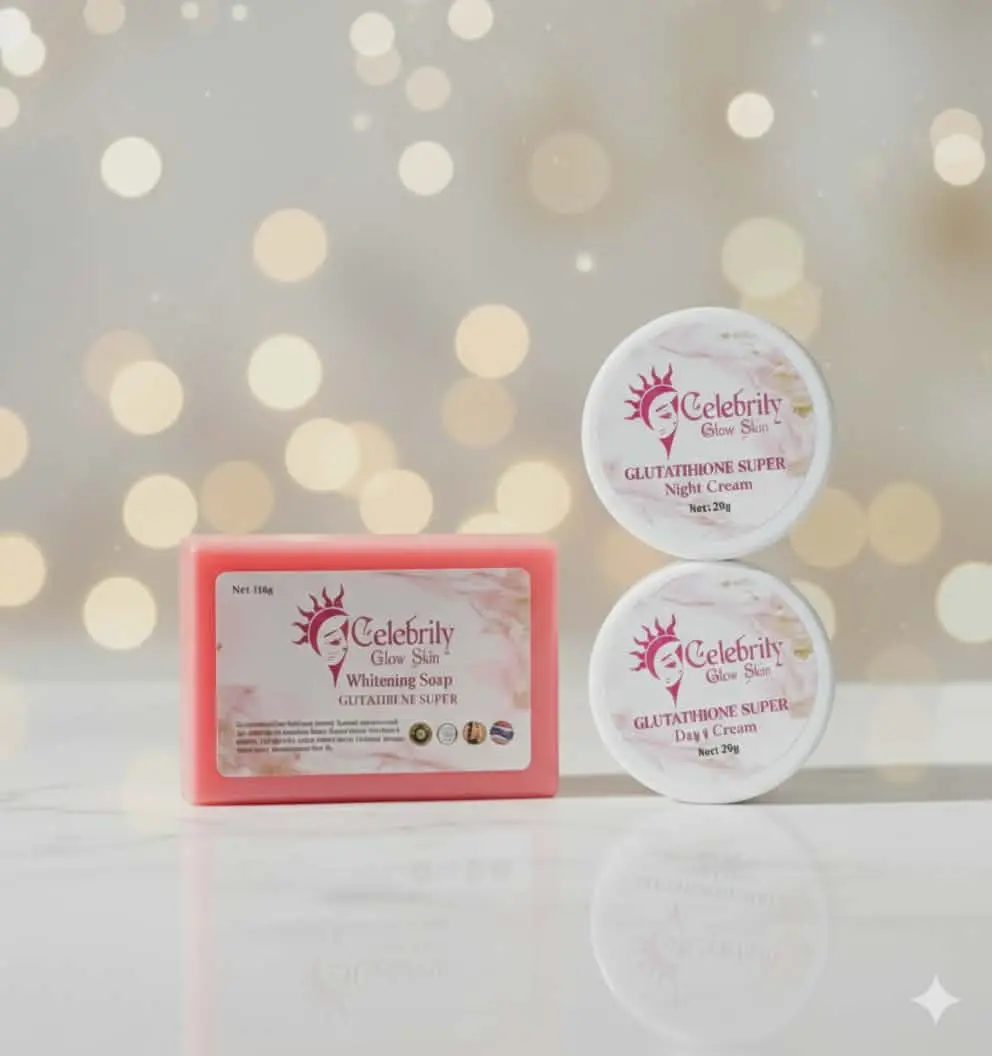 Picture of Celebrity Glow Skin Glutathione Super Whitening Combo Set (Soap,Day Cream,night cream)