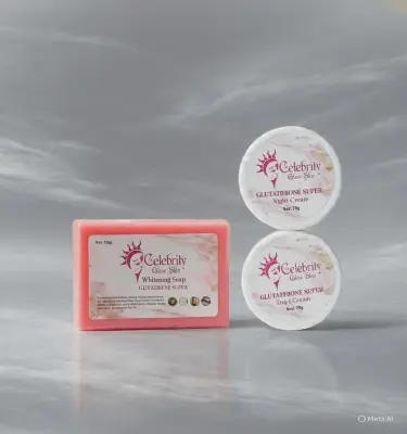 Picture of Celebrity Glow Skin Glutathione Super Whitening Combo Set (Soap,Day Cream,night cream)