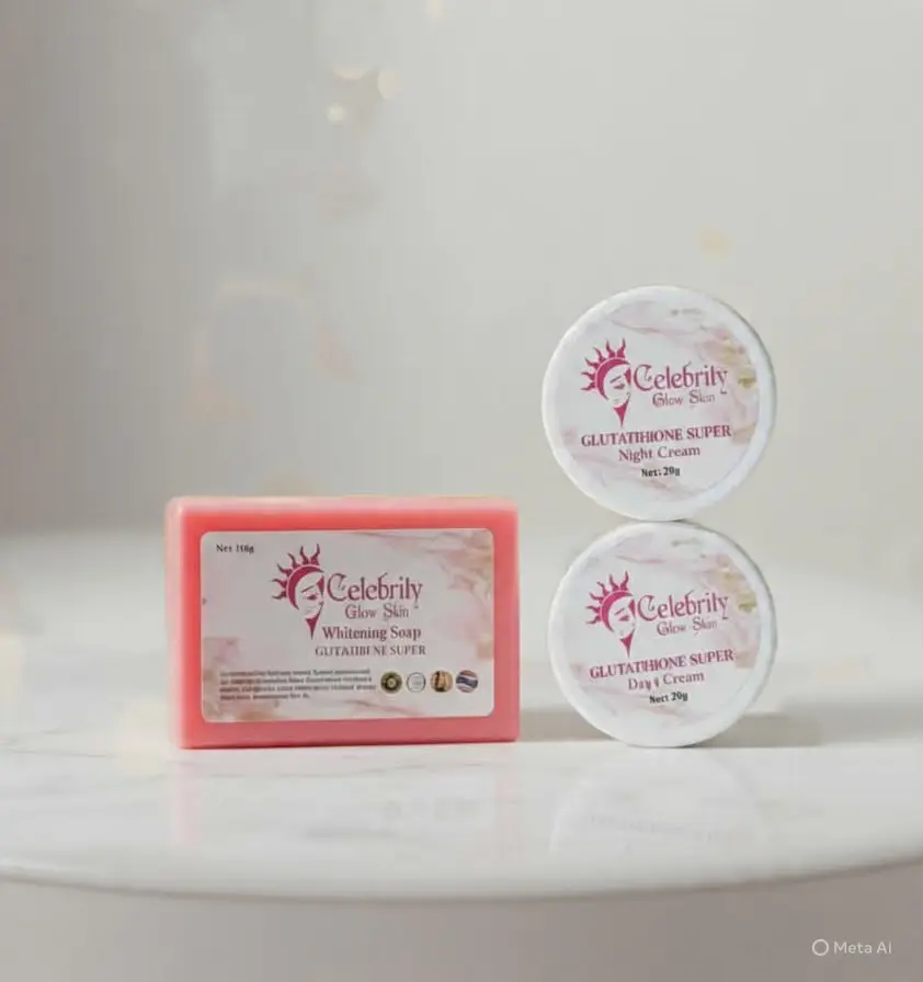 Picture of Celebrity Glow Skin Glutathione Super Whitening Combo Set (Soap,Day Cream,night cream)