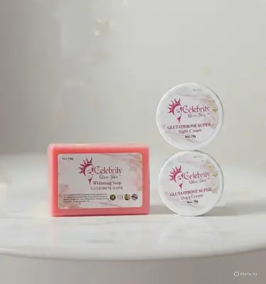 Picture of Celebrity Glow Skin Glutathione Super Whitening Combo Set (Soap,Day Cream,night cream)