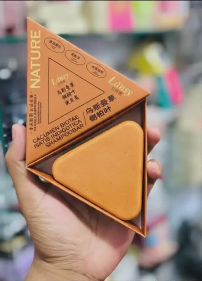 Picture of Nature Shampoo Bar for Soft Silky Shiny Smooth Dandruff free long hair - Orange