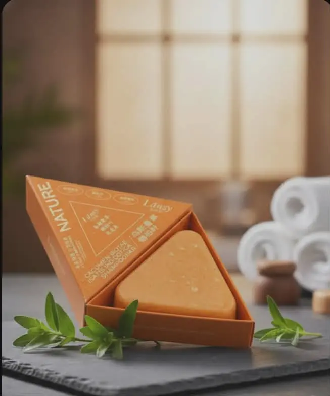 Picture of Nature Shampoo Bar for Soft Silky Shiny Smooth Dandruff free long hair - Orange