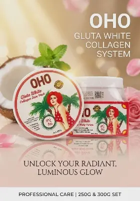 Picture of OHO Gluta White Collagen Body Cream & Face Pack - 300gm & 250gm