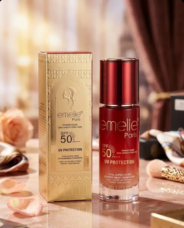 Picture of Original Emelie Paris SPF 50+ PA+++ Long Lasting Matte Finish Full Coverage Foundation