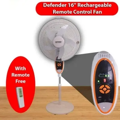 Picture of Defender KTH\KN\DF- 2936HRS AC/DC  16"  12 Volt Battery Rechargeable Stand Fan
