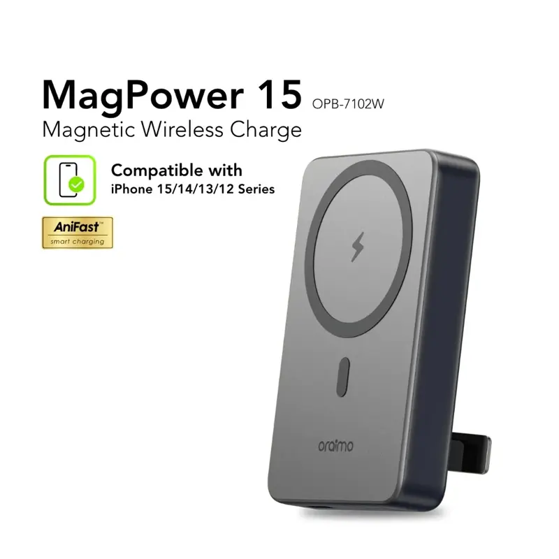 Picture of Oraimo 10000 mAh Wireless Power Bank (MagPower 15, model OPB-7102W):