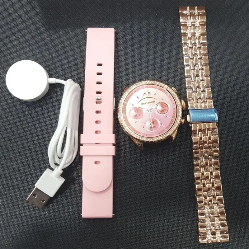 Picture of Gen 9 Ladies smartwatch double belts pink & gold color