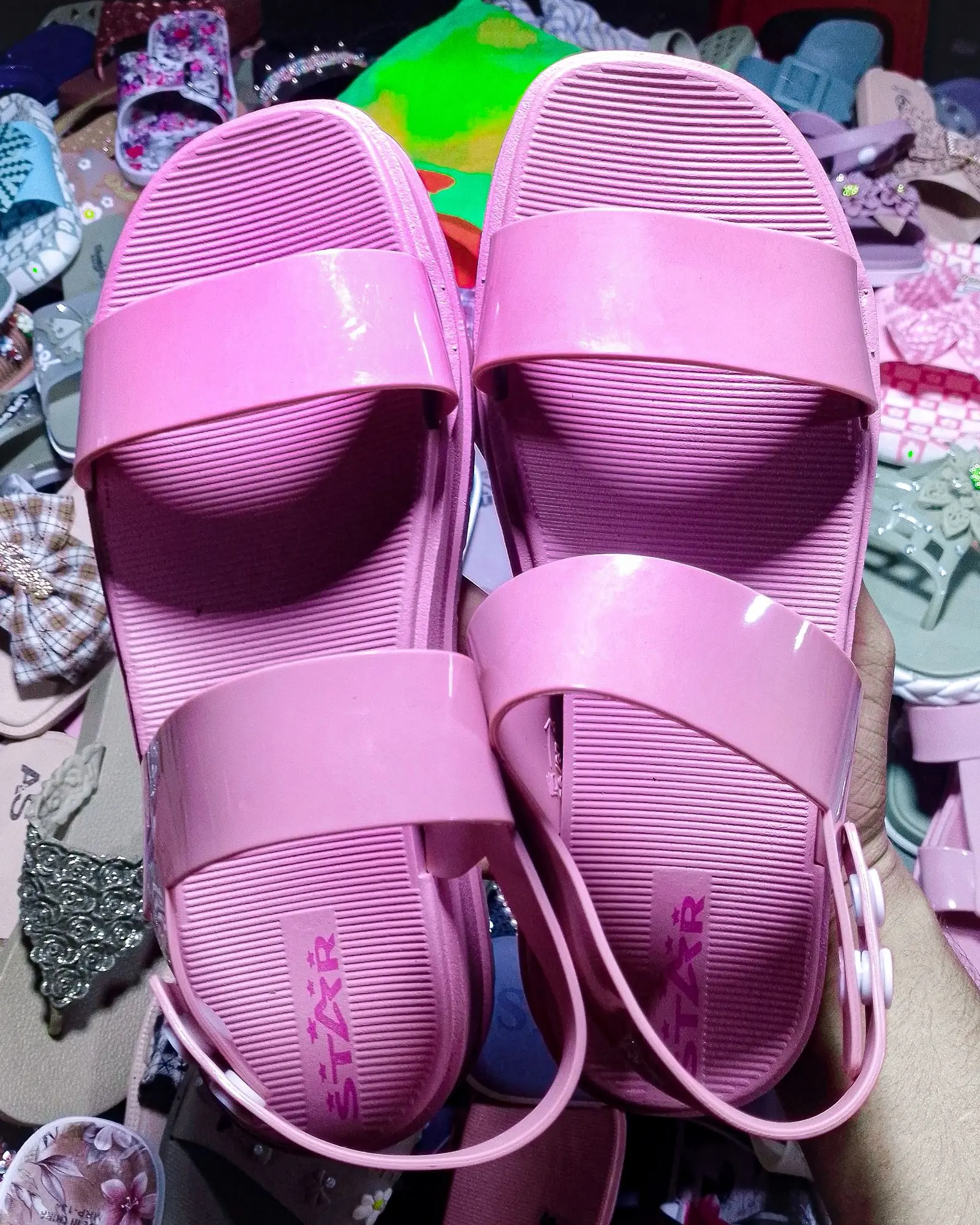 Picture of Womens Flat Regular Shoes New Fashionable Ladies Flat Slipper Sandals New Premium Sandal for Girls