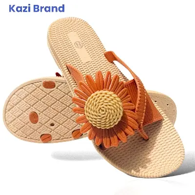 Picture of Womens Viral Flat Regular China Shoes 2024 New Fashionable Ladies Flat Slipper Sandals New Premium Sandal for Girls | Trending Slippers For woman