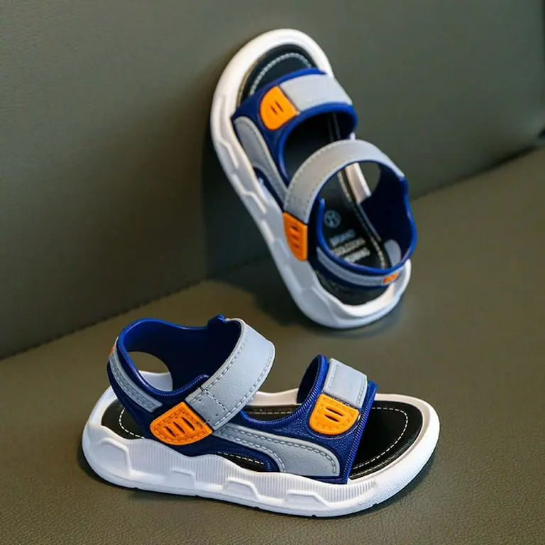 Picture of Summer Baby Sandals Solid Color Baby Boy Sandals Soft Sole Anti-slip Boys Girls Sandals Toddler Baby Shoes Beach