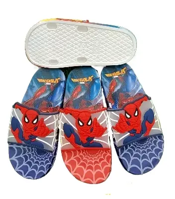 Picture of New Model Cartoon Spider-Man Design PVC Upper Sliders For Kids | Slides For children | Slippers for boys sandals for kids room | Slides Slipper for boys cute Boys