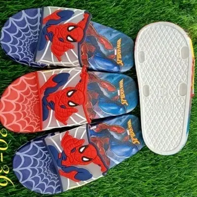 Picture of New Model Cartoon Spider-Man Design PVC Upper Sliders For Kids | Slides For children | Slippers for boys sandals for kids room | Slides Slipper for boys cute Boys