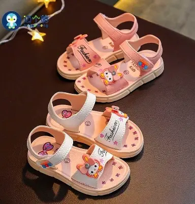 Picture of New cool Stylish Rubber slippers For girl children cartoon cute ndoor non silf outdoor children's slippers soft sole Sandal's