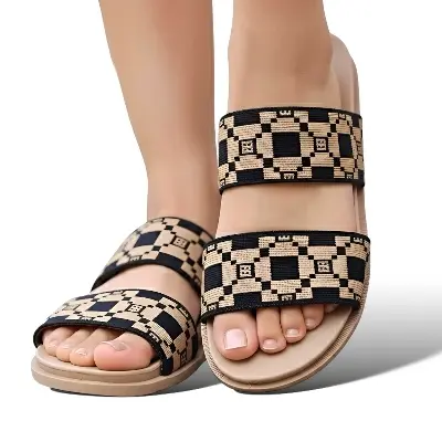 Picture of Stylish Women’s Flat Rubber Sandals – Comfortable & Lightweight Everyday Slippers, Fashionable Premier Design, Durable Non-Slip Footwear for Ladies – Perfect Summer Shoes – China