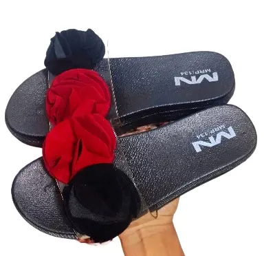 Picture of Ladies fashion comfortable Rubber slippers Flat Regular Fashionable Slippers China rubber Sandal For woman Offers Price Only - 369