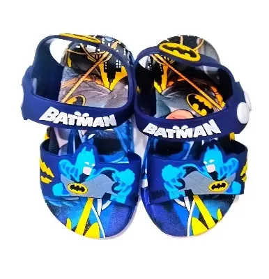 Picture of New cool slippers boys and girl children  cute cartoon Batman indoor non silf outdoor children's slippers & soft sole Rubber Sandal's