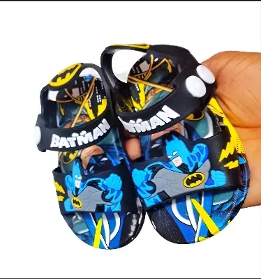 Picture of New cool slippers boys and girl children  cute cartoon Batman indoor non silf outdoor children's slippers & soft sole Rubber Sandal's