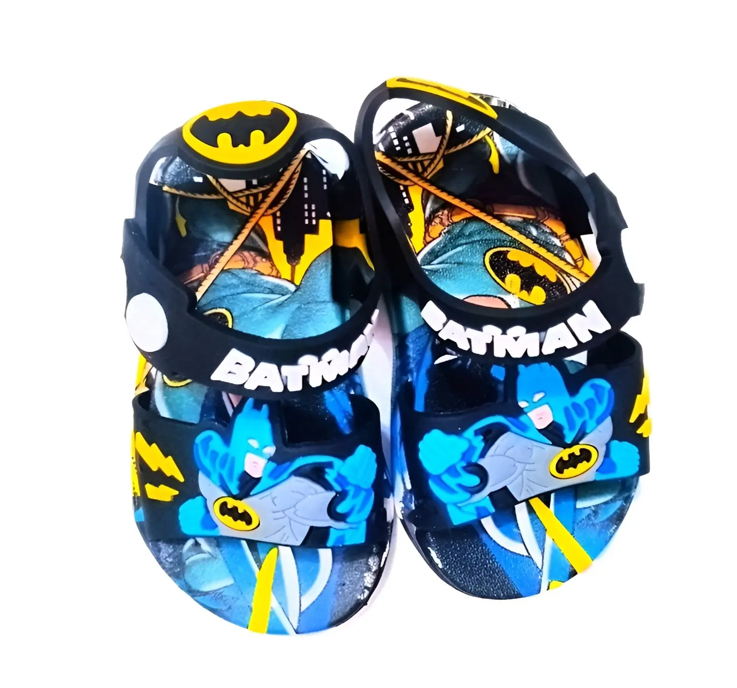 Picture of New cool slippers boys and girl children  cute cartoon Batman indoor non silf outdoor children's slippers & soft sole Rubber Sandal's