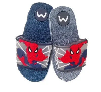 Picture of Disney Mickey Mouse Kids Sandals | Boys & Girls Sliders with Supportive Strap for Toddlers | Slides for Child | Blue & Black, Red Slip-on Pool Shoes Footwear