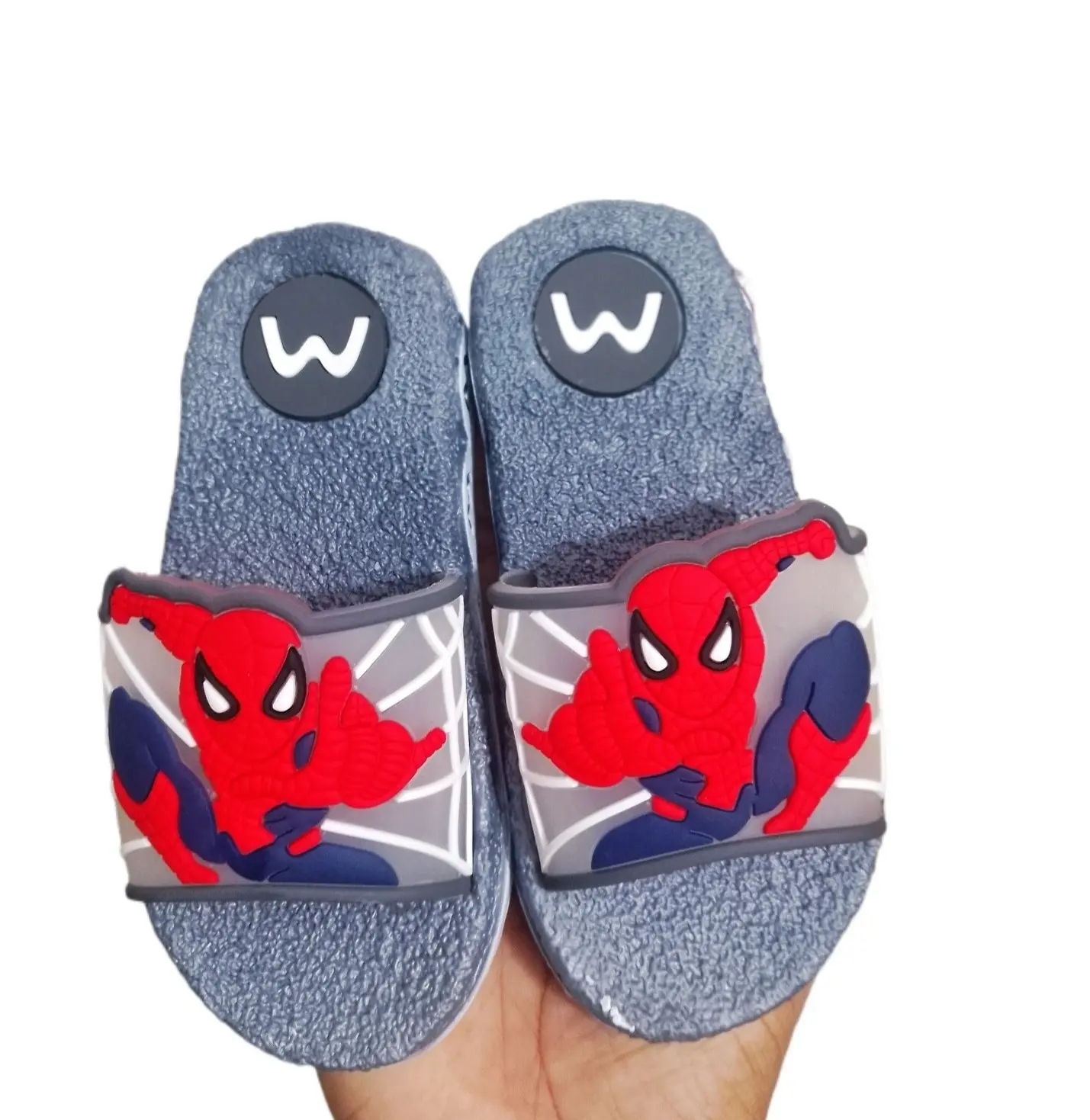 Picture of Disney Mickey Mouse Kids Sandals | Boys & Girls Sliders with Supportive Strap for Toddlers | Slides for Child | Blue & Black, Red Slip-on Pool Shoes Footwear