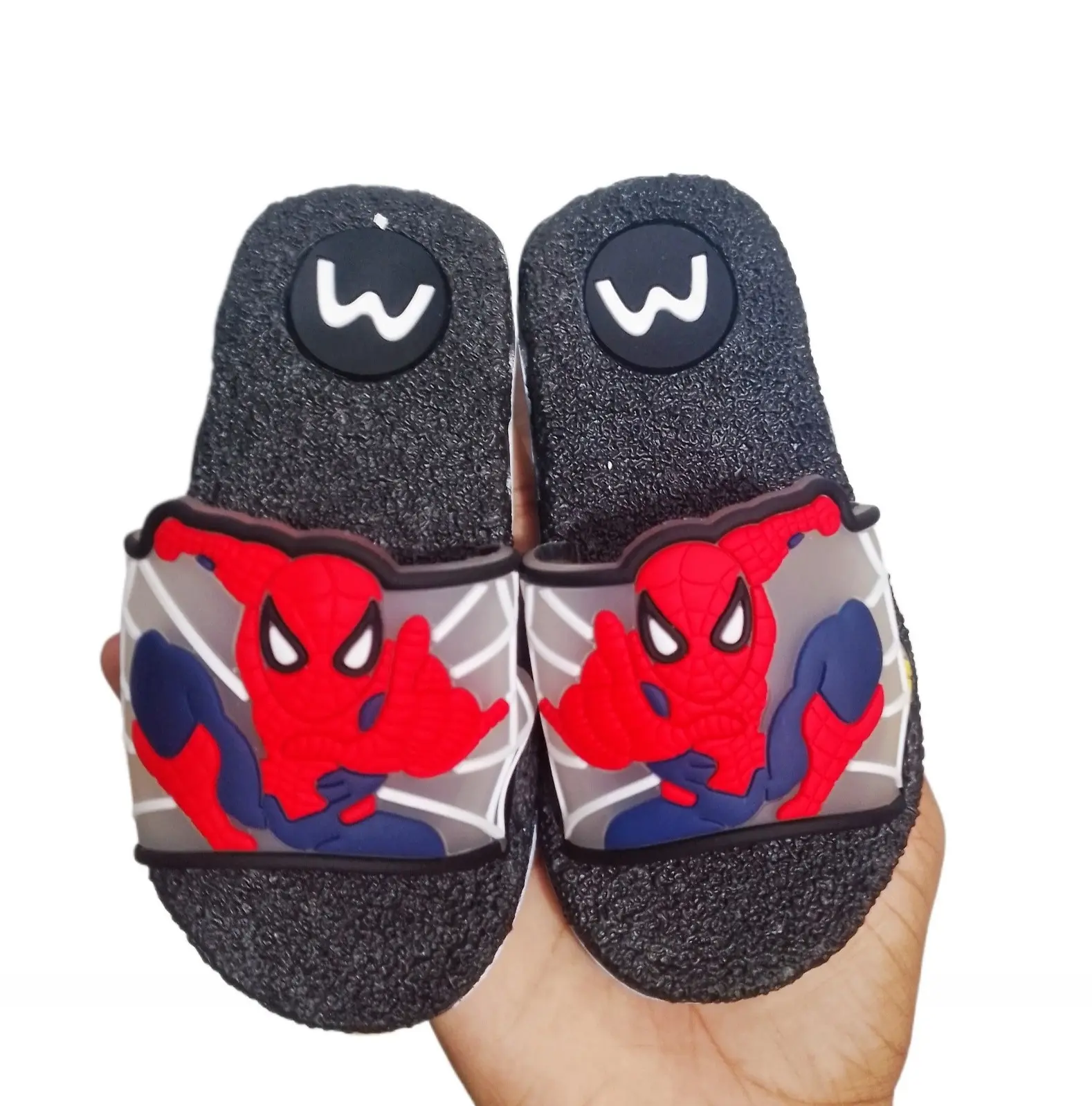 Picture of Disney Mickey Mouse Kids Sandals | Boys & Girls Sliders with Supportive Strap for Toddlers | Slides for Child | Blue & Black, Red Slip-on Pool Shoes Footwear