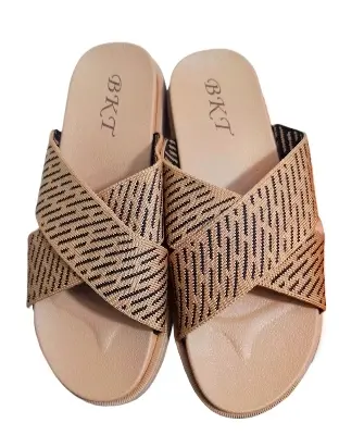 Picture of Stylish flat comforting Rubber sandal for women | China flat shoes new premier sandal for Woman | flat regular fashionable slipper sandal ladies\women- Offer Price