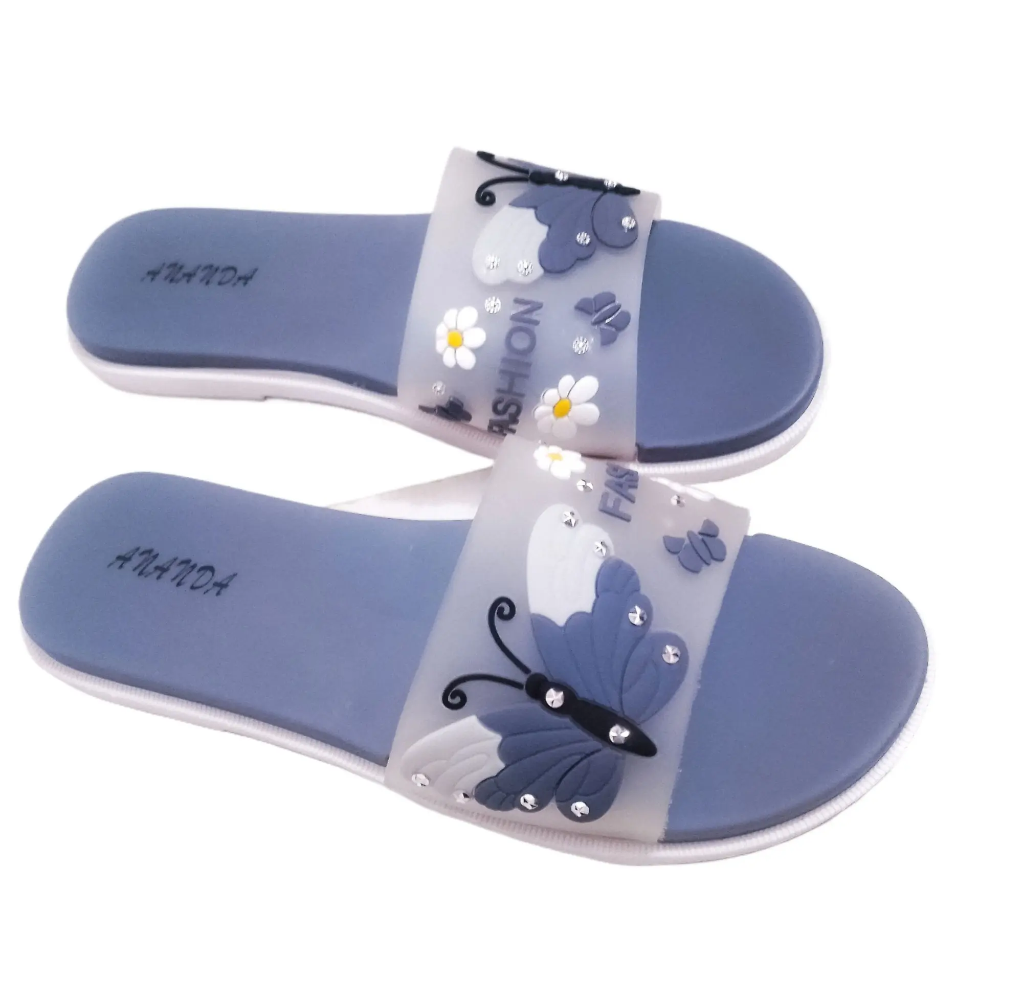 Picture of Womens Viral Flat Regular China Shoes  New Fashionable Ladies Flat Slipper Sandals New Premium Sandal for Girls | Trending Slippers For woman Low Price Color - Green, Blue, Pink