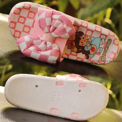 Picture of Slipper for Girls Sandal for Child | Keep Smiling - 2201 | house slipper sandal for woman Slipper for child Room slipper Shoe for woman slipper for girls Sami Heel bow Show slipper Slides for Girls shoe for women China Slipper Juta Baschader Juta