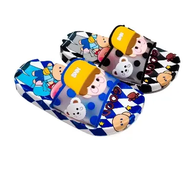 Picture of New Children Fashion Bear Slippers Kids  Summer New Beach Shoes Boys Girls Baby Soft Sole Anti-Slip Outdoor Slippers