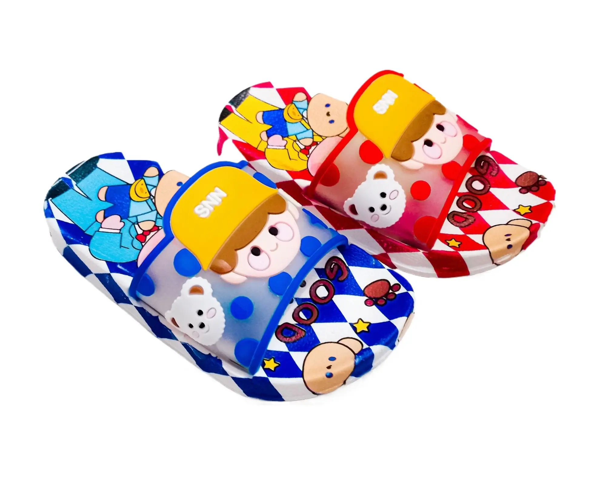 Picture of New Children Fashion Bear Slippers Kids  Summer New Beach Shoes Boys Girls Baby Soft Sole Anti-Slip Outdoor Slippers