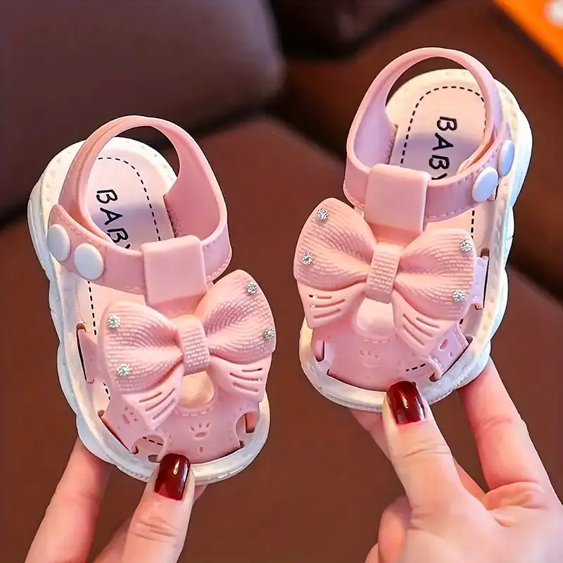 Picture of Casual Cute Bowknot Sandals For Baby Girls, Breathable Lightweight Non-slip Sandals For Party Beach, All Seasons