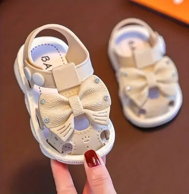 Picture of Casual Cute Bowknot Sandals For Baby Girls, Breathable Lightweight Non-slip Sandals For Party Beach, All Seasons