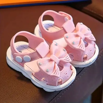 Picture of Casual Cute Bowknot Sandals For Baby Girls, Breathable Lightweight Non-slip Sandals For Party Beach, All Seasons