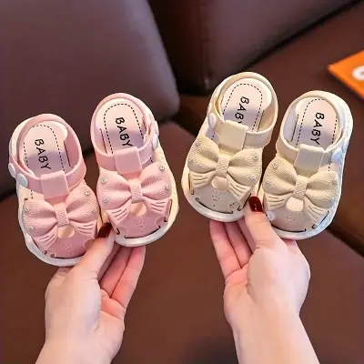 Picture of Casual Cute Bowknot Sandals For Baby Girls, Breathable Lightweight Non-slip Sandals For Party Beach, All Seasons