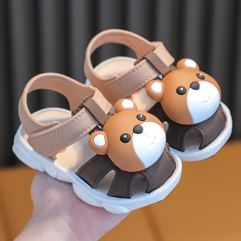 Picture of Kids Girls & Boys Walkers Sandals Soft Rubber Sole Non Slip Summer Baby Shoes Toddler Flat Shoes Funky Monkey Slides Kids Slippers for children