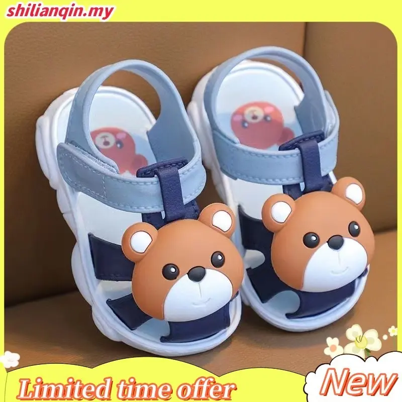 Picture of Kids Girls & Boys Walkers Sandals Soft Rubber Sole Non Slip Summer Baby Shoes Toddler Flat Shoes Funky Monkey Slides Kids Slippers for children