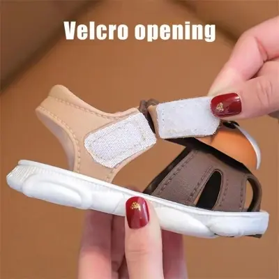 Picture of Kids Girls & Boys Walkers Sandals Soft Rubber Sole Non Slip Summer Baby Shoes Toddler Flat Shoes Funky Monkey Slides Kids Slippers for children