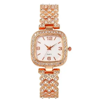 Picture of New Trending Golden Stone Watch for Woman Elegant Luxury Full diamond Watch For ladies \ Girl