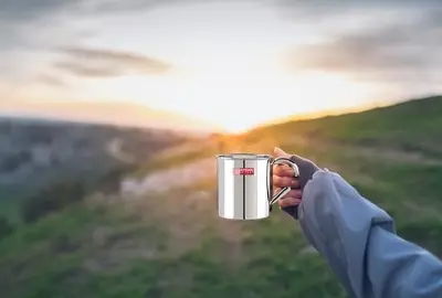 Picture of Dynore Stainless Steel Multipurpose Usage Mug/Tea/Coffee Serving Mug- 500 ml Silver- Set of 1