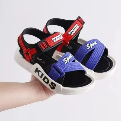 Picture of 21-25  Boys Orginal Sandal Fashion Design for Kids Boys/ Kasut Sandals A19  Blue & Orange