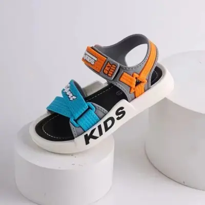 Picture of 21-25  Boys Orginal Sandal Fashion Design for Kids Boys/ Kasut Sandals A19  Blue & Orange