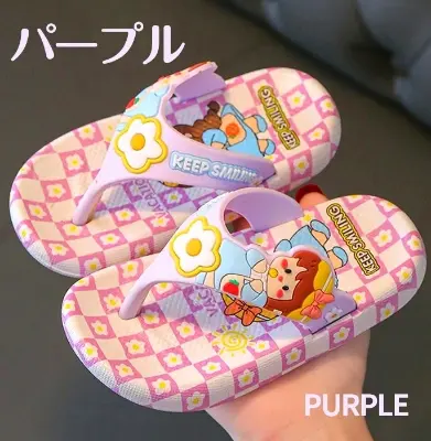Picture of Children's Flip Flops Girls' Summer New Cartoon Girls' Non-Slip Soft Bottom Indoor Bathroom Baby Beach Slippers