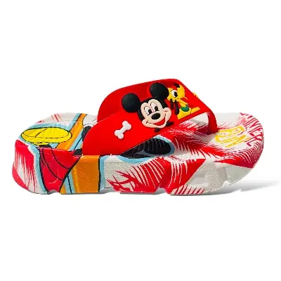 Picture of Children's Flip Flops Boy's & Girl's Summer New Cartoon Boy's Non-Slip Soft Bottom Indoor Bathroom Baby Beach Slippers - Red & Black