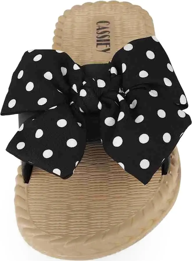 Picture of Eva Woman Slippers Solid Open Toe Flats Black, White, Green Woman slides