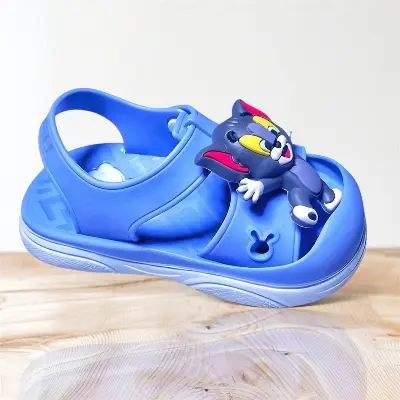 Picture of Children's Flip Flops Girls' Summer New Cartoon Girls' Non-Slip Soft Bottom Indoor Bathroom Baby Beach Slippers Green- Blue & Pink