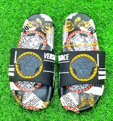 Picture of Children's Flip Flops Boy's China New Cartoon Boy's Non-Slip Soft Bottom Indoor Bathroom Baby Beach Slippers Black & Blue Colors