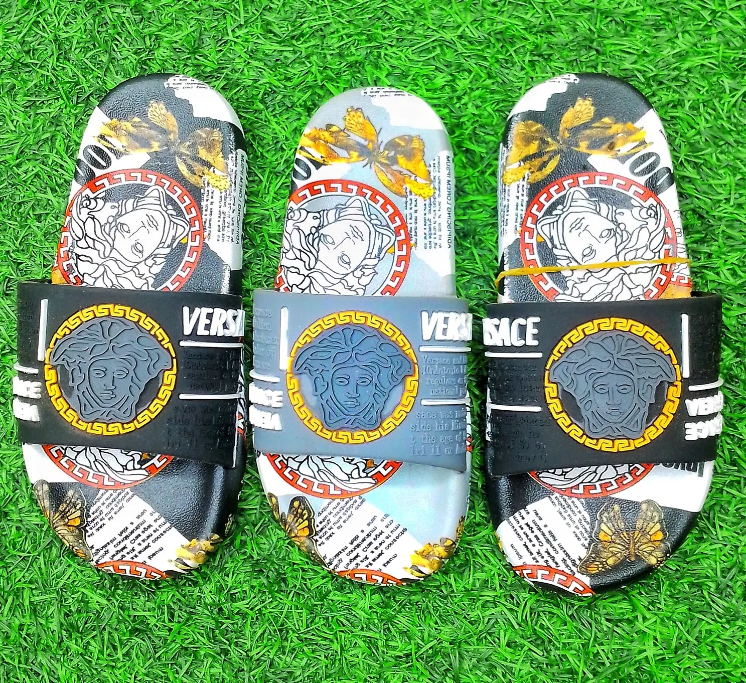 Picture of Children's Flip Flops Boy's China New Cartoon Boy's Non-Slip Soft Bottom Indoor Bathroom Baby Beach Slippers Black & Blue Colors